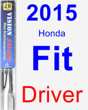 Driver Wiper Blade for 2015 Honda Fit - Vision Saver