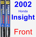 Front Wiper Blade Pack for 2002 Honda Insight - Vision Saver