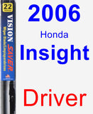 Driver Wiper Blade for 2006 Honda Insight - Vision Saver