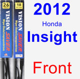 Front Wiper Blade Pack for 2012 Honda Insight - Vision Saver