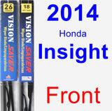 Front Wiper Blade Pack for 2014 Honda Insight - Vision Saver