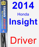 Driver Wiper Blade for 2014 Honda Insight - Vision Saver