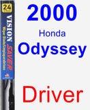 Driver Wiper Blade for 2000 Honda Odyssey - Vision Saver