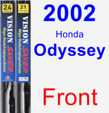 Front Wiper Blade Pack for 2002 Honda Odyssey - Vision Saver