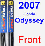 Front Wiper Blade Pack for 2007 Honda Odyssey - Vision Saver