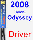 Driver Wiper Blade for 2008 Honda Odyssey - Vision Saver