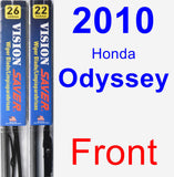 Front Wiper Blade Pack for 2010 Honda Odyssey - Vision Saver