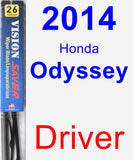 Driver Wiper Blade for 2014 Honda Odyssey - Vision Saver