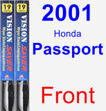 Front Wiper Blade Pack for 2001 Honda Passport - Vision Saver