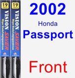 Front Wiper Blade Pack for 2002 Honda Passport - Vision Saver