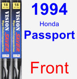 Front Wiper Blade Pack for 1994 Honda Passport - Vision Saver