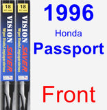 Front Wiper Blade Pack for 1996 Honda Passport - Vision Saver