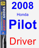 Driver Wiper Blade for 2008 Honda Pilot - Vision Saver