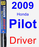 Driver Wiper Blade for 2009 Honda Pilot - Vision Saver