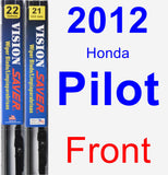 Front Wiper Blade Pack for 2012 Honda Pilot - Vision Saver