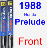 Front Wiper Blade Pack for 1988 Honda Prelude - Vision Saver