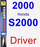 Driver Wiper Blade for 2000 Honda S2000 - Vision Saver