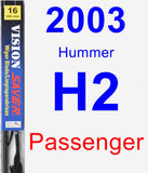 Passenger Wiper Blade for 2003 Hummer H2 - Vision Saver