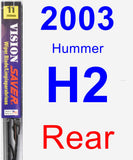 Rear Wiper Blade for 2003 Hummer H2 - Vision Saver
