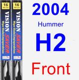 Front Wiper Blade Pack for 2004 Hummer H2 - Vision Saver