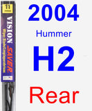 Rear Wiper Blade for 2004 Hummer H2 - Vision Saver