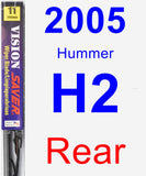 Rear Wiper Blade for 2005 Hummer H2 - Vision Saver