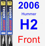 Front Wiper Blade Pack for 2006 Hummer H2 - Vision Saver