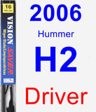 Driver Wiper Blade for 2006 Hummer H2 - Vision Saver