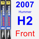 Front Wiper Blade Pack for 2007 Hummer H2 - Vision Saver