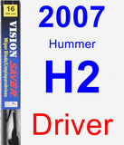 Driver Wiper Blade for 2007 Hummer H2 - Vision Saver