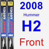 Front Wiper Blade Pack for 2008 Hummer H2 - Vision Saver