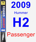 Passenger Wiper Blade for 2009 Hummer H2 - Vision Saver