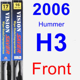 Front Wiper Blade Pack for 2006 Hummer H3 - Vision Saver
