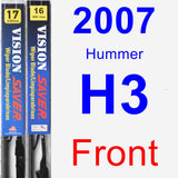 Front Wiper Blade Pack for 2007 Hummer H3 - Vision Saver