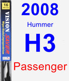 Passenger Wiper Blade for 2008 Hummer H3 - Vision Saver