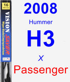 Passenger Wiper Blade for 2008 Hummer H3 - Vision Saver