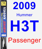 Passenger Wiper Blade for 2009 Hummer H3T - Vision Saver