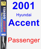 Passenger Wiper Blade for 2001 Hyundai Accent - Vision Saver