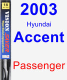 Passenger Wiper Blade for 2003 Hyundai Accent - Vision Saver