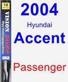 Passenger Wiper Blade for 2004 Hyundai Accent - Vision Saver