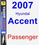 Passenger Wiper Blade for 2007 Hyundai Accent - Vision Saver