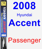 Passenger Wiper Blade for 2008 Hyundai Accent - Vision Saver