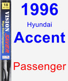 Passenger Wiper Blade for 1996 Hyundai Accent - Vision Saver