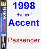 Passenger Wiper Blade for 1998 Hyundai Accent - Vision Saver