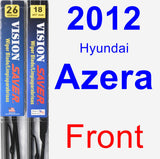 Front Wiper Blade Pack for 2012 Hyundai Azera - Vision Saver