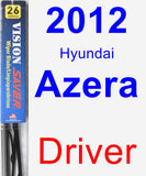 Driver Wiper Blade for 2012 Hyundai Azera - Vision Saver