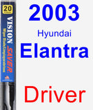 Driver Wiper Blade for 2003 Hyundai Elantra - Vision Saver