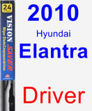 Driver Wiper Blade for 2010 Hyundai Elantra - Vision Saver