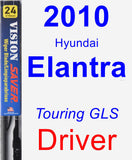 Driver Wiper Blade for 2010 Hyundai Elantra - Vision Saver