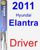 Driver Wiper Blade for 2011 Hyundai Elantra - Vision Saver